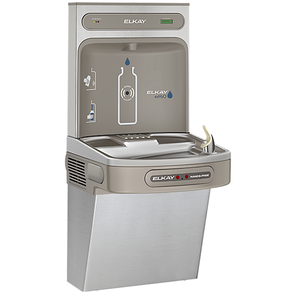 ezH2O®  Bottle Filling Station with Single ADA Cooler Hands Free Activation Filtered Refrigerated Light Gray by Elkay