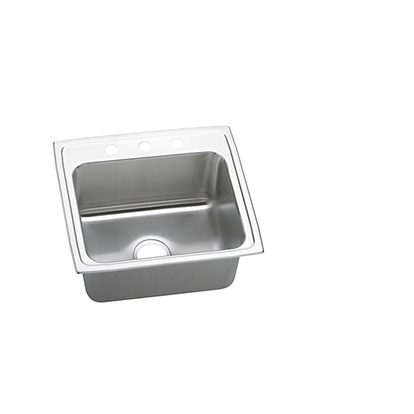 Lustertone® Classic Stainless Steel 22" x 19-1/2" x 10-1/8" Single Bowl Drop-in Sink by Elkay