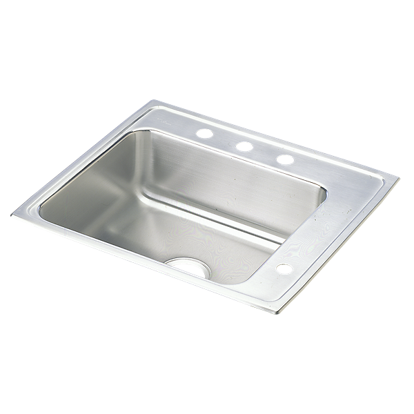 Lustertone® Classic Stainless Steel 22" x 19-1/2" x 6" Single Bowl Drop-in ADA Sink w/Quick-clip by Elkay