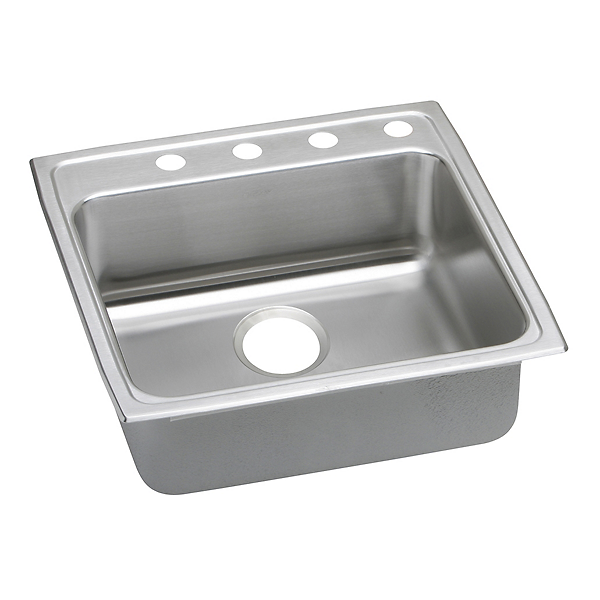 Lustertone® Classic Stainless Steel 22" x 22" x 6" 3-Hole Single Bowl Drop-in ADA Sink by Elkay
