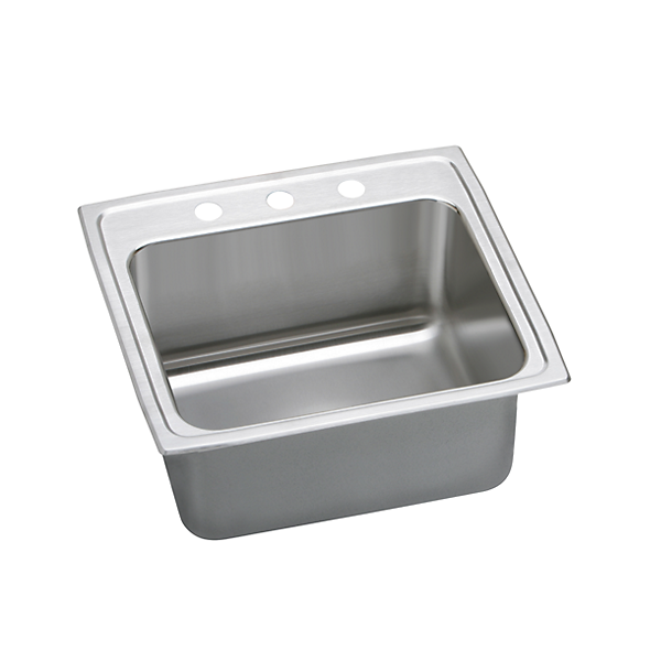 Lustertone® Classic Stainless Steel 25" x 21-1/4" x 10-1/8" Single Bowl Drop-in Sink by Elkay
