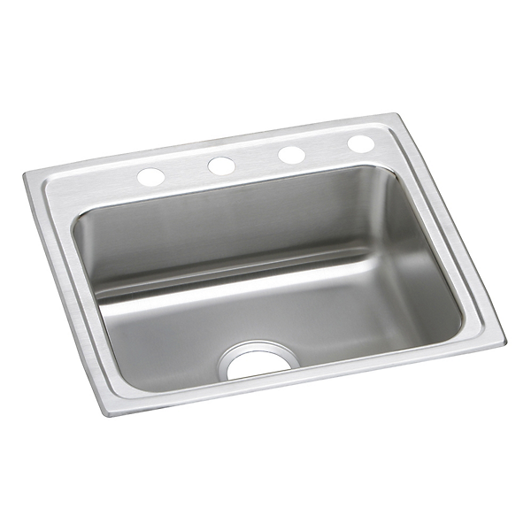 Lustertone® Classic Stainless Steel 25" x 21-1/4" x 4-1/2" Single Bowl Drop-in ADA Sink by Elkay
