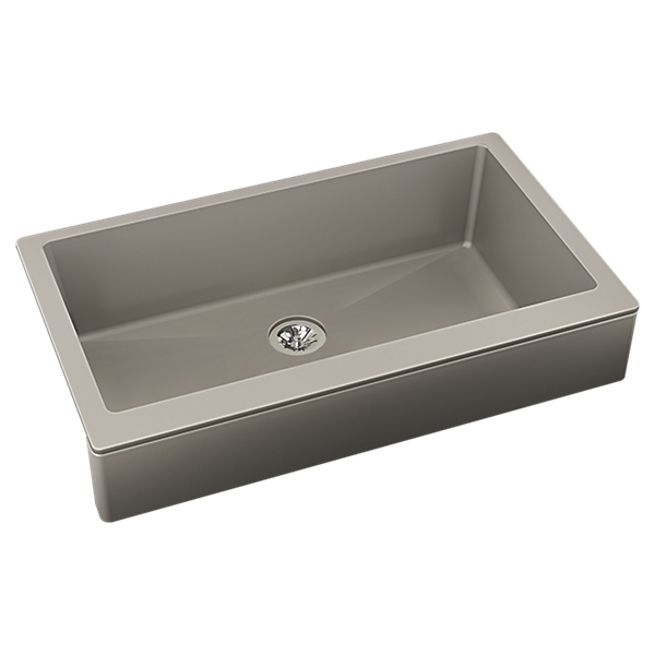 Quartz Luxe® 35-7/8" x 20-15/16" x 9" Single Bowl Farmhouse Sink with Perfect Drain® by Elkay