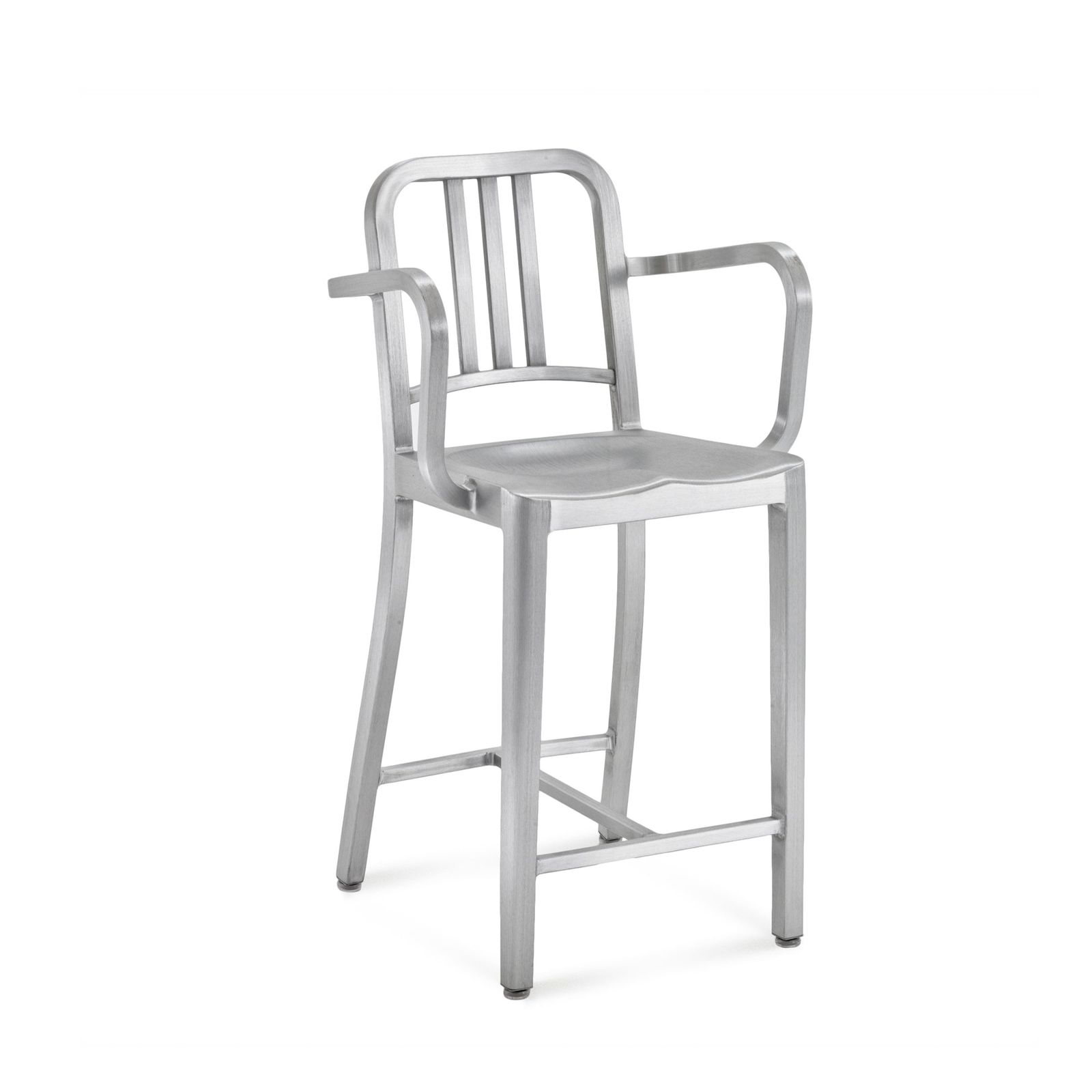 1006 Navy Stool with arms by Emeco