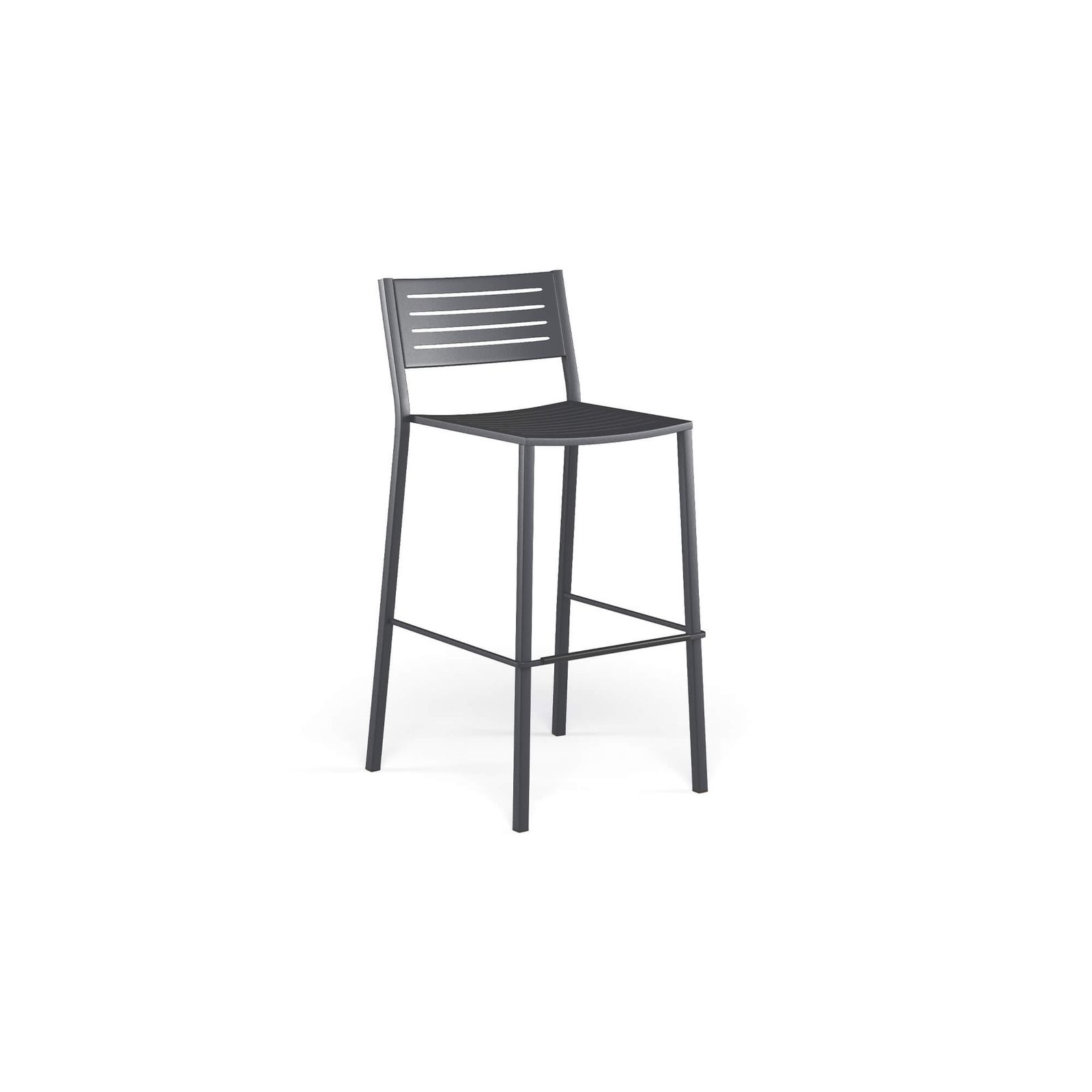 barstool / outside in Steel - Collection Segno by Emu