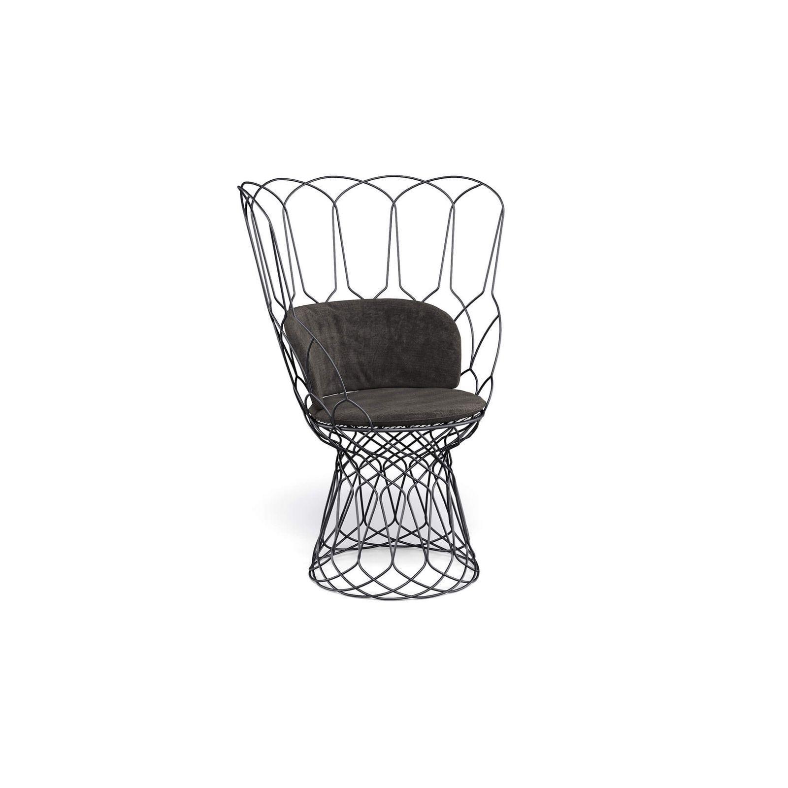 armchair / outside in Steel - Collection Re-Trouvé by Emu