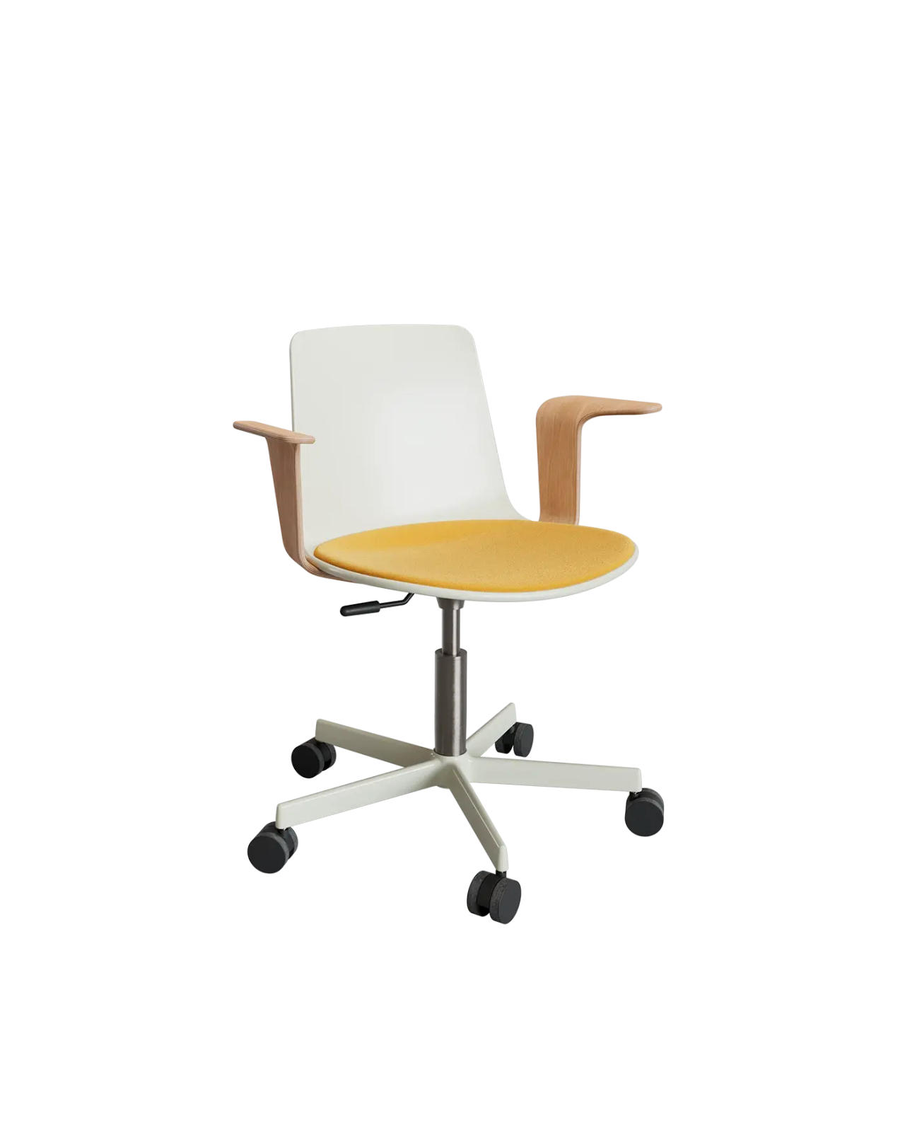 Silla Lottus 5R con brazos madera by ENEA