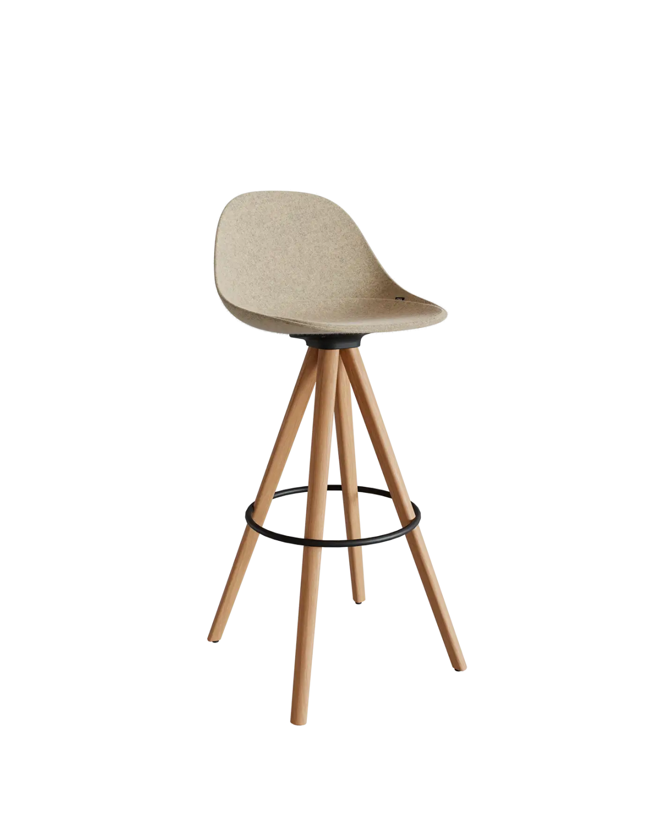 Taburete Mate Spin Wood Alto by ENEA