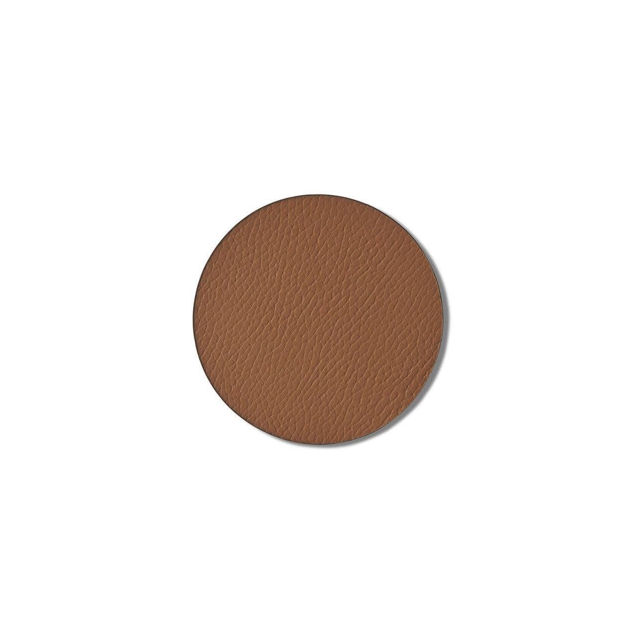 Round Glass Mat Set Of 4 Tan by Esma Dereboy