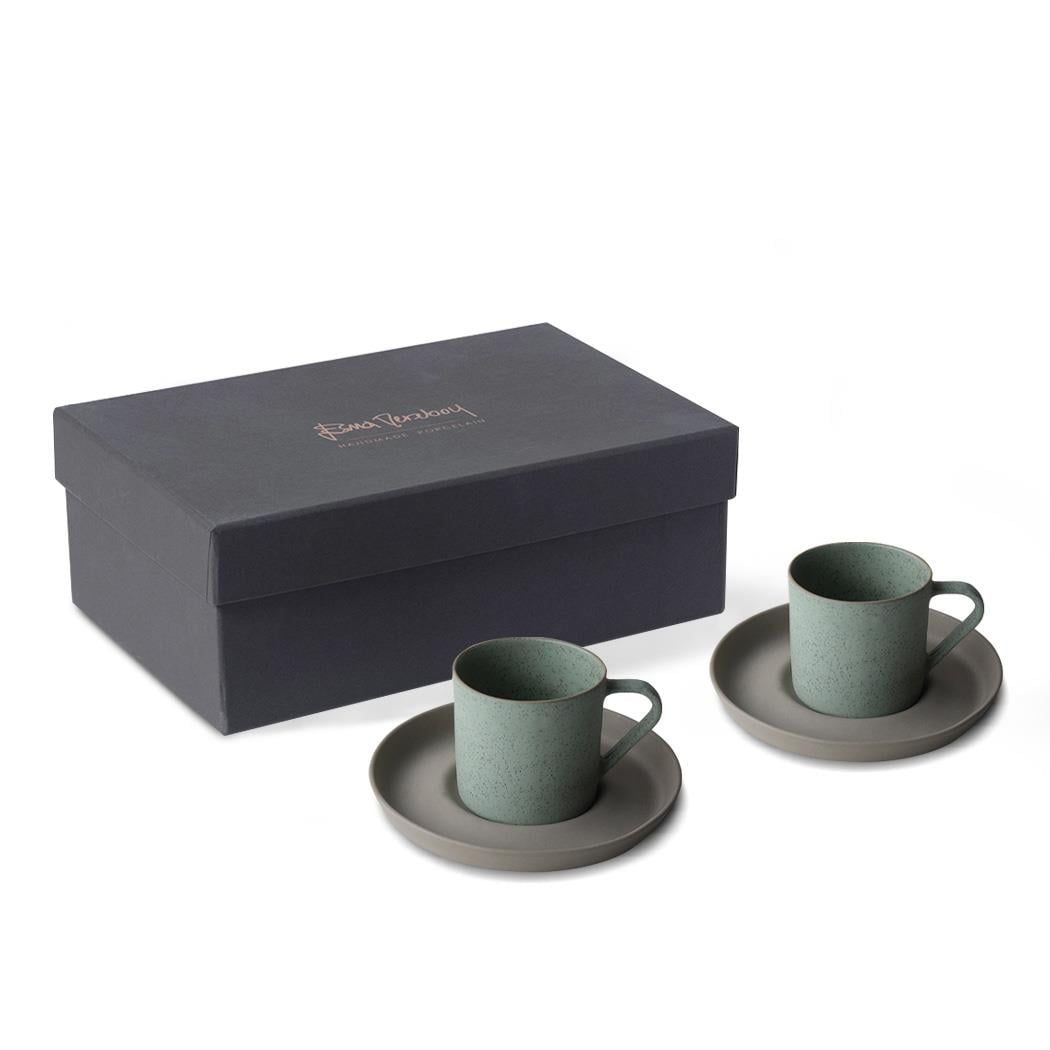 Nest Glitter Espresso Cup with Saucer Set of 2 Rock - Glittery Nile by Esma Dereboy