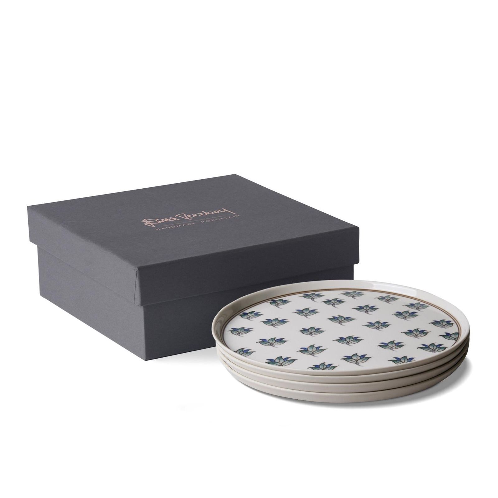 Flora Round Starter Plate Set of 4 Ivory by Esma Dereboy