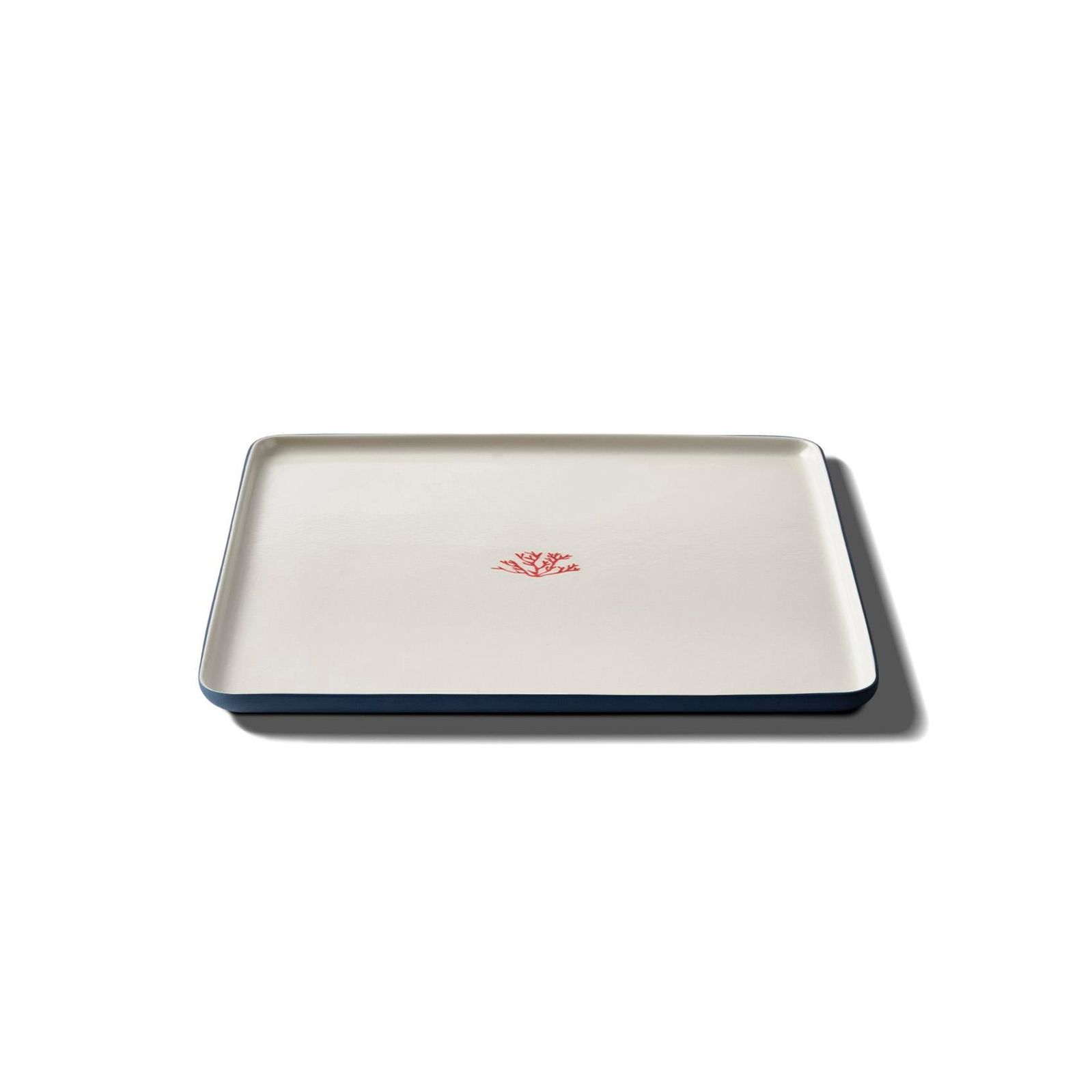 Square Dinner Plate Red Coral by Esma Dereboy