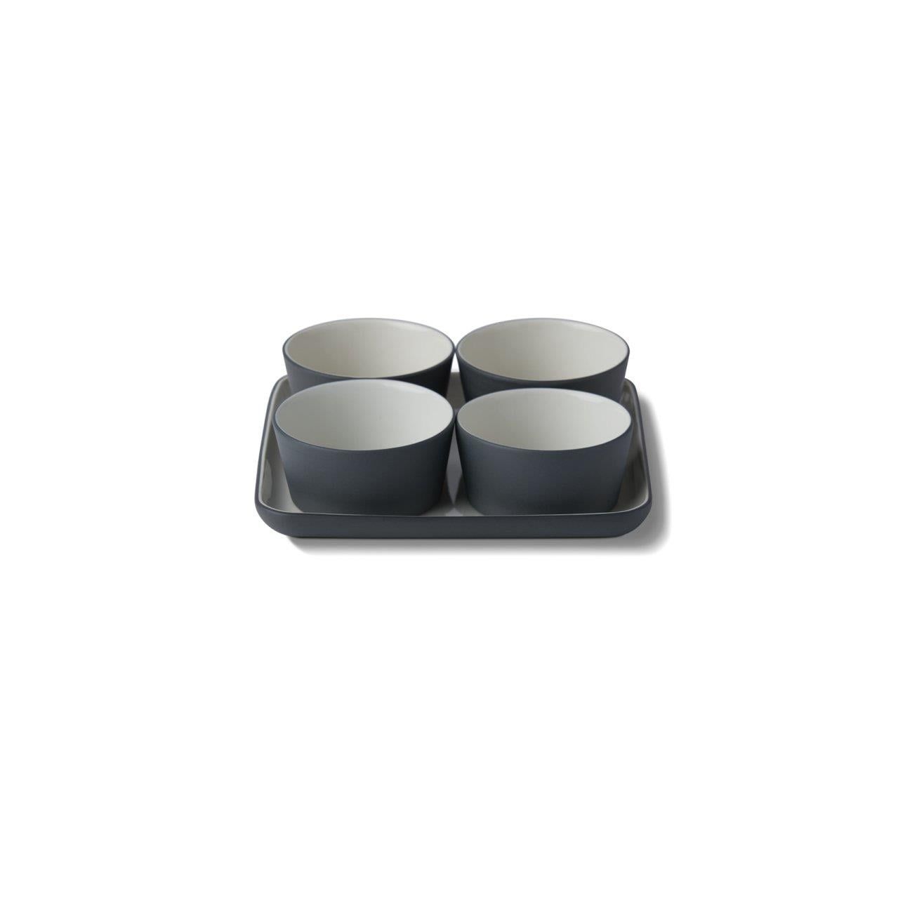 Square Small Serving Set Black & Ivory - Black & Ivory by Esma Dereboy