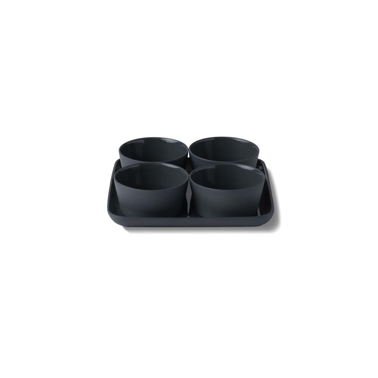 Square Small Serving Set Black - Black by Esma Dereboy