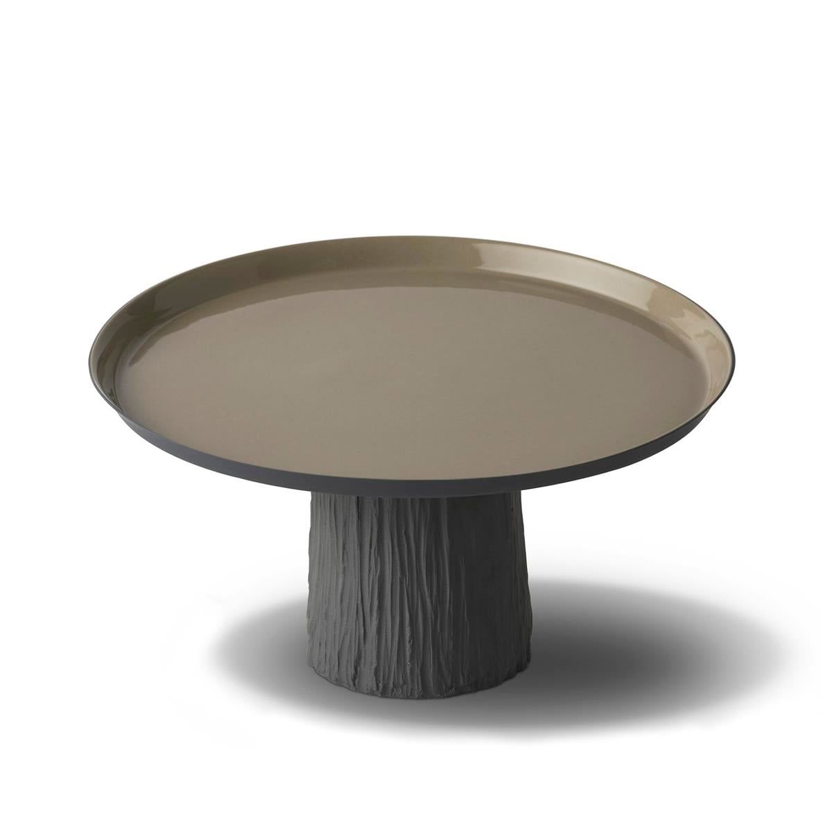 Tree Round Large Cake Salver Black - Black & Rock by Esma Dereboy