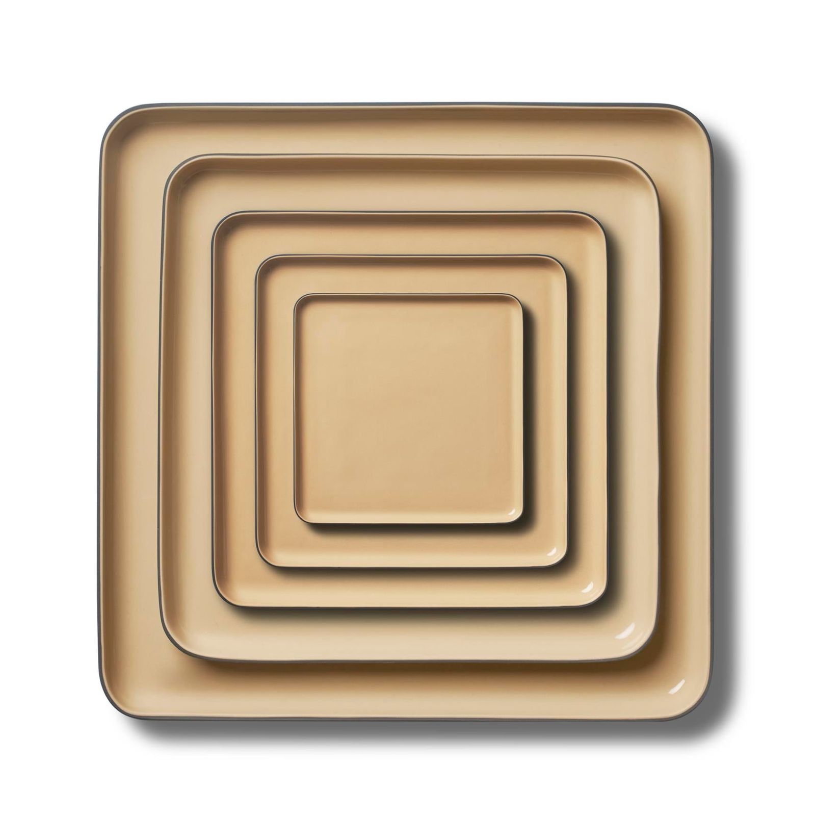 Square Plate Set Black & Straw by Esma Dereboy