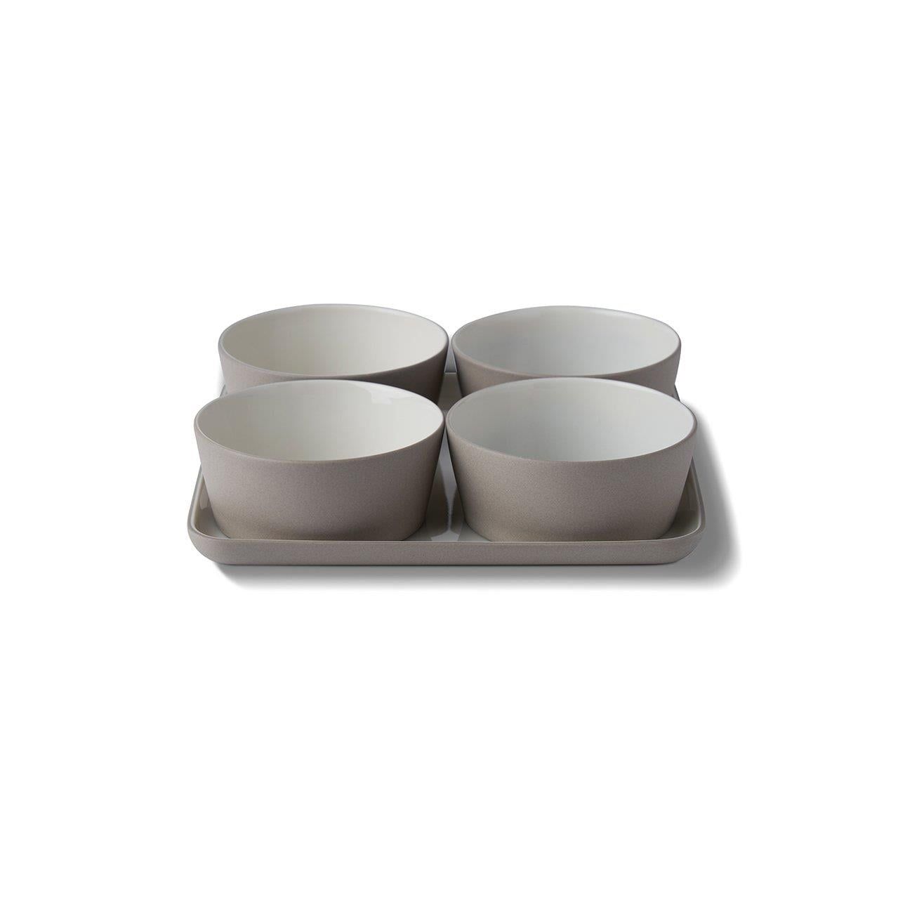Square Large Serving Set Rock & Ivory - Rock & Ivory by Esma Dereboy