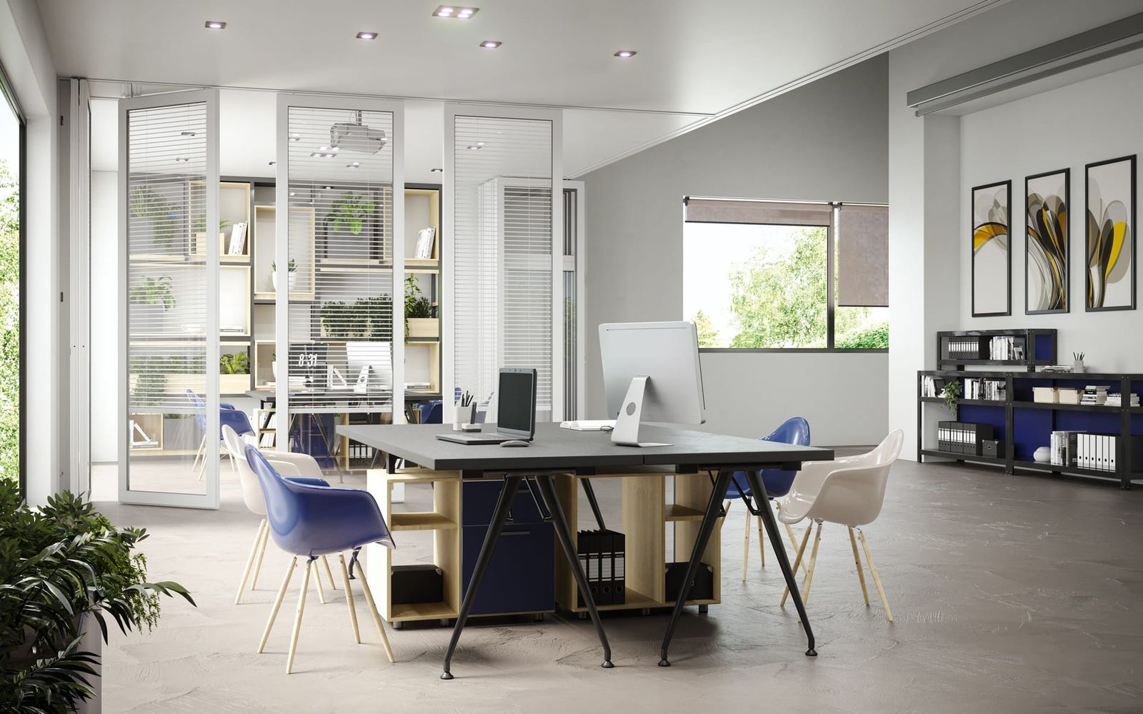 Soundproof glass wall Akustikglas by Estfeller Pareti