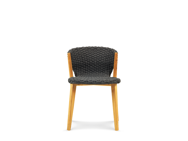 Teak or mahogany chairs for garden furniture - Knit by Ethimo