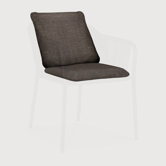 Capitan outdoor dining chair cushion set - Dark Brown - 46 x 49 x 16 cm (10121214) by Ethnicraft