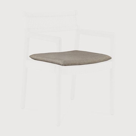 Jack Woven outdoor dining chair cushion - Silt - 47 x 49 x 4 cm (10121270) by Ethnicraft