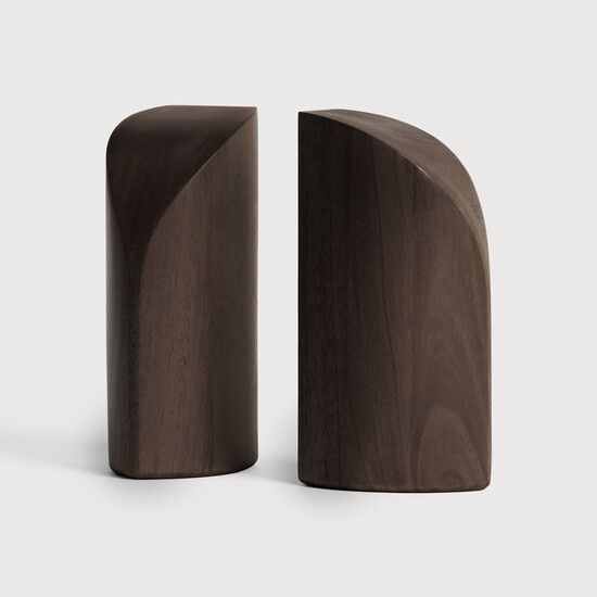 PI book ends - Dark Brown - 9 x 7 x 19 cm (10129780) by Ethnicraft