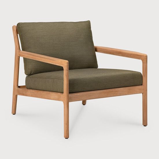 Jack outdoor lounge chair - Natural, Green - 76 x 90 x 74 cm (10S10431) by Ethnicraft