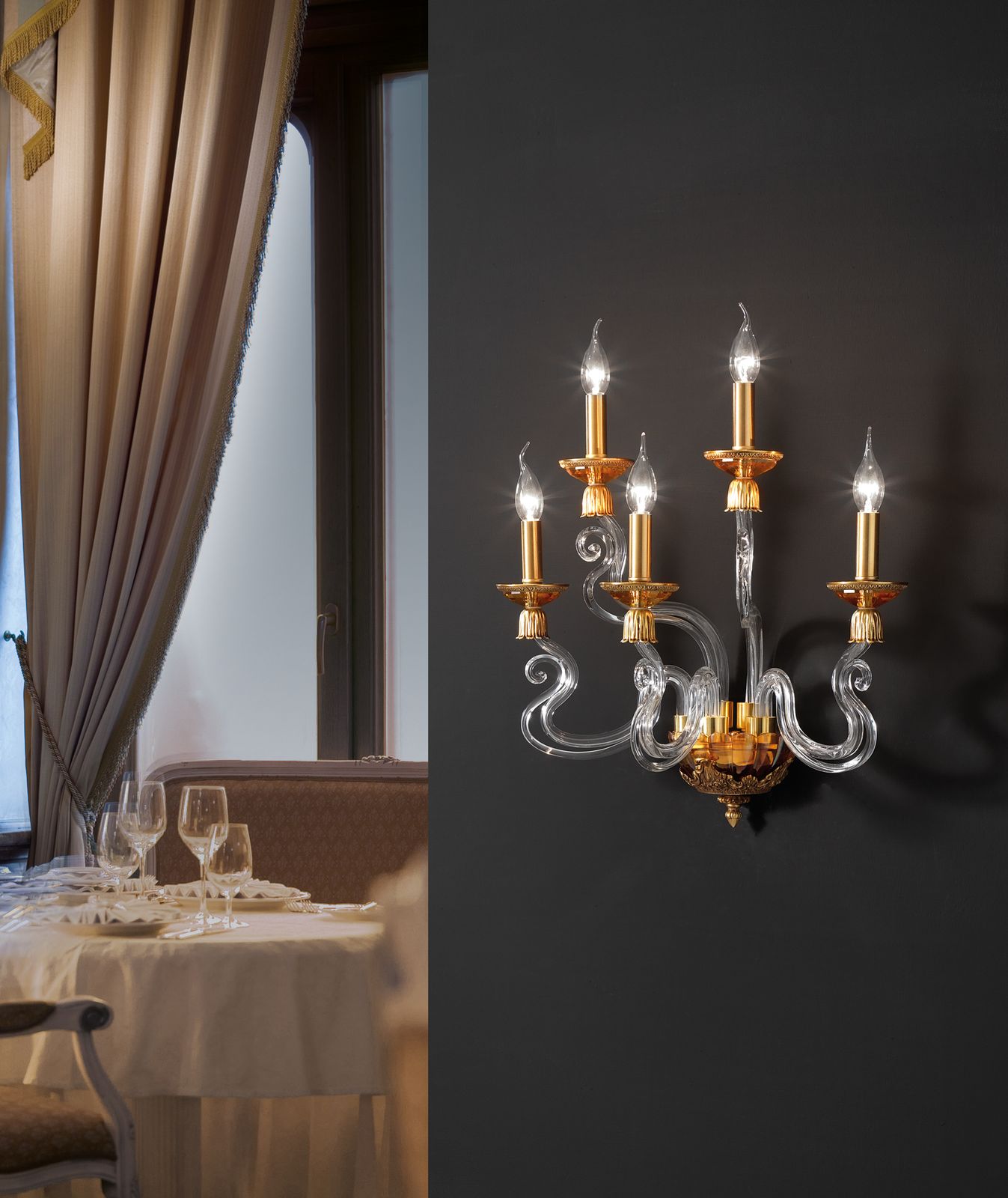 BAROCCO A5 - Wall light with Swarovski® crystals by Euroluce Lampadari