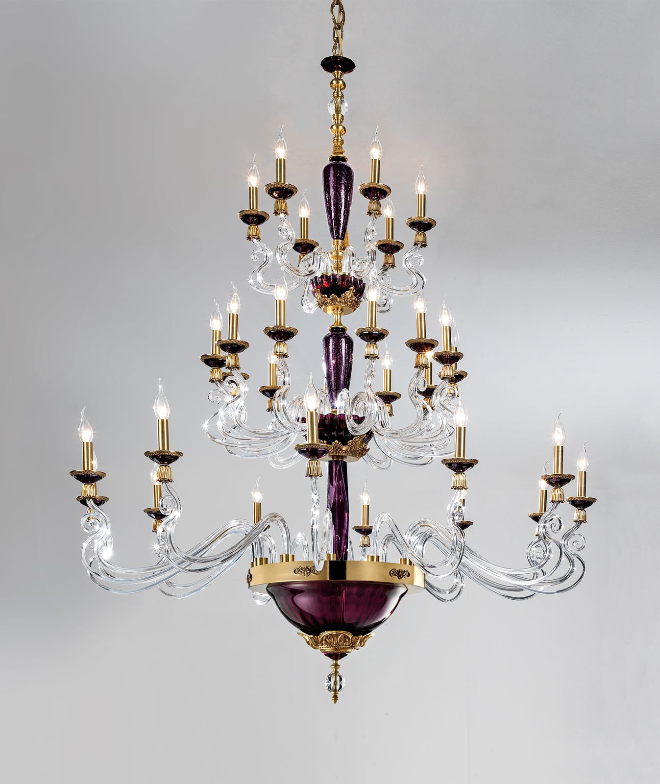 BAROCCO L12+12+6 - Chandelier with Swarovski® Crystals by Euroluce Lampadari