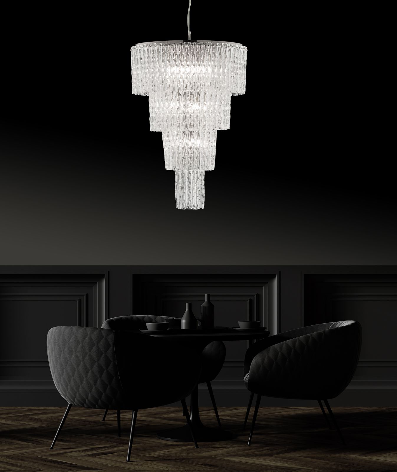 CASCADE 46 - Crystal pendant lamp by Euroluce Lampadari