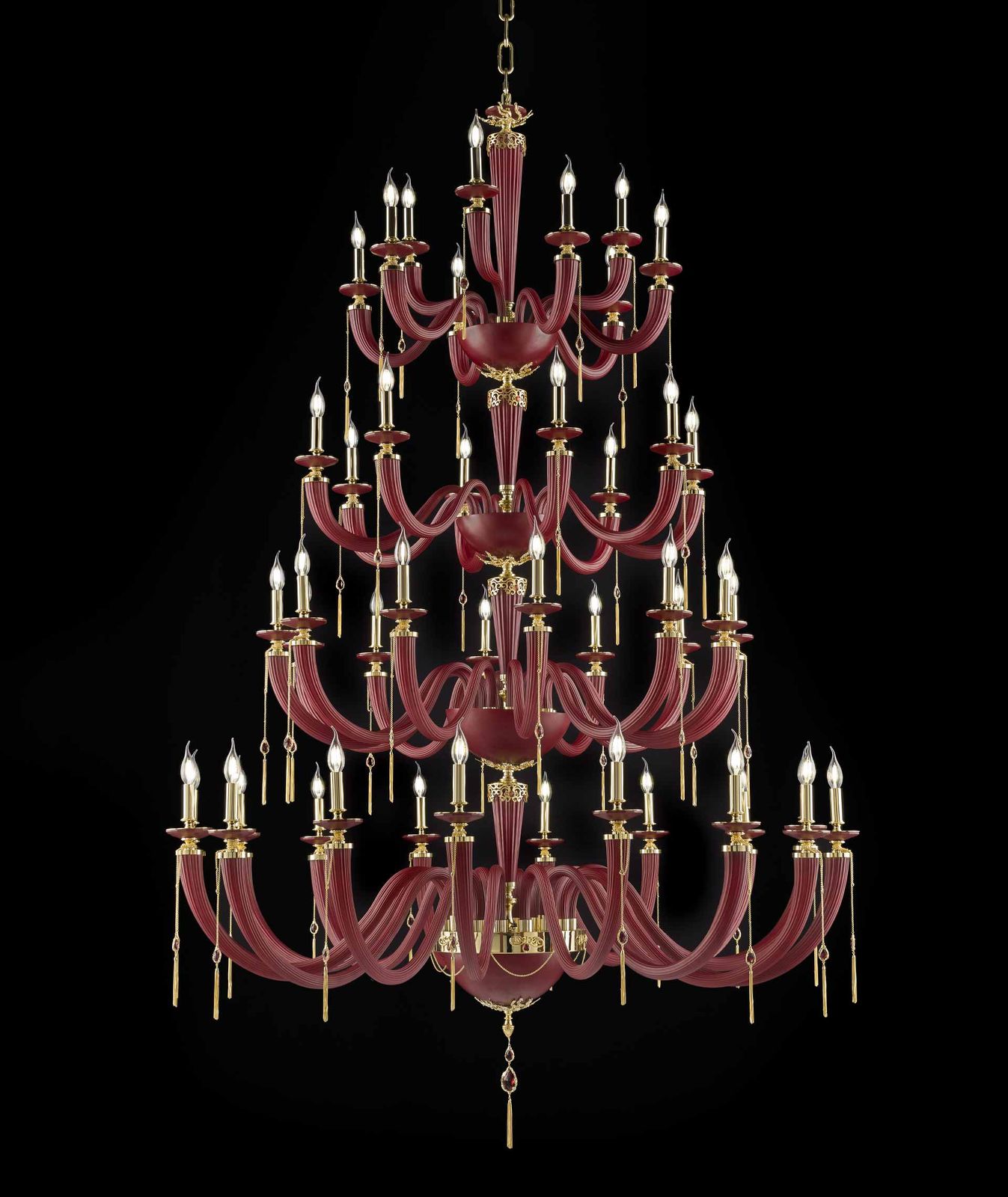 Julienne Red&Gold L45 by Euroluce Lampadari