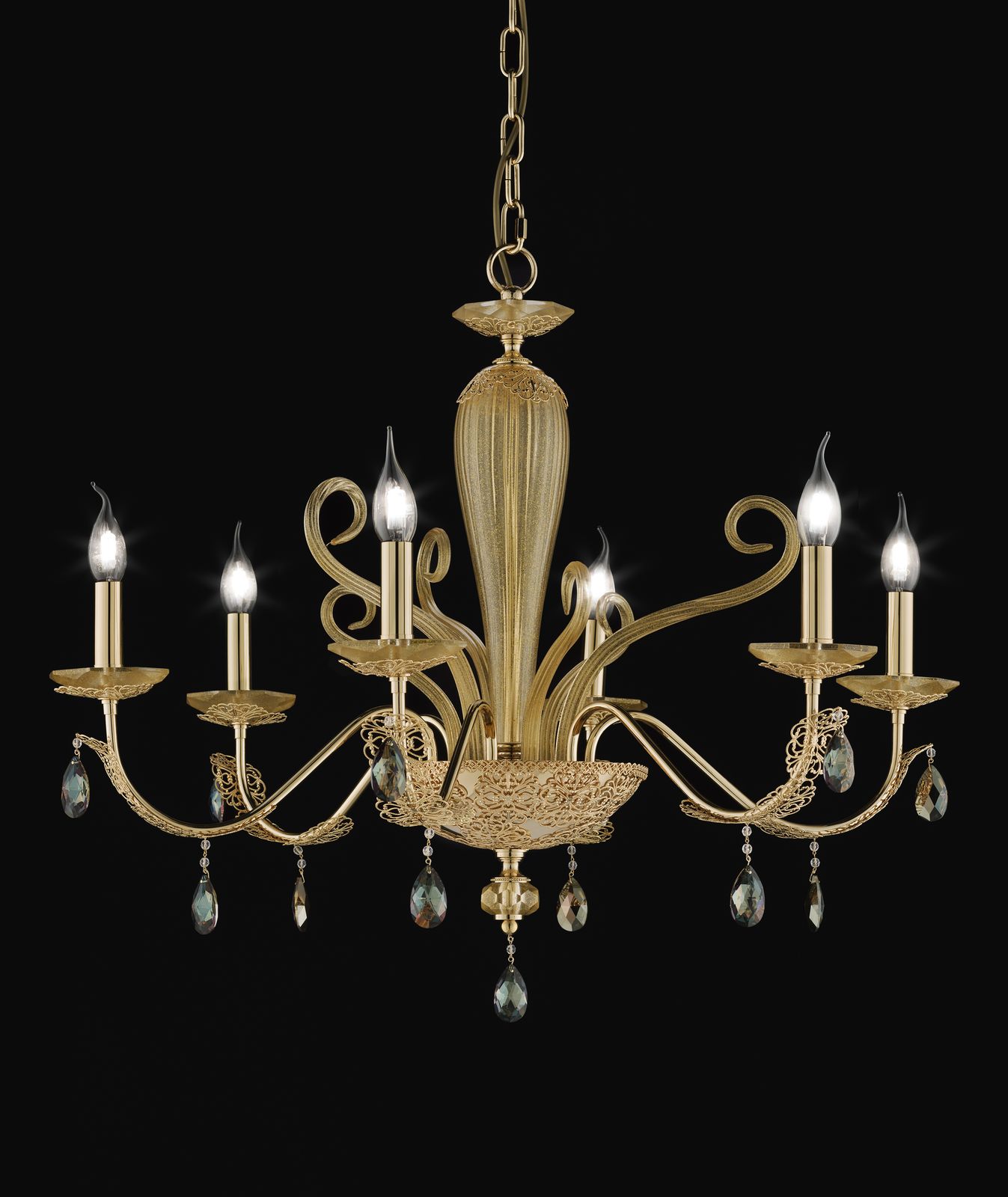 MACRAMÈ L6 - Crystal chandelier with Swarovski® Crystals by Euroluce Lampadari