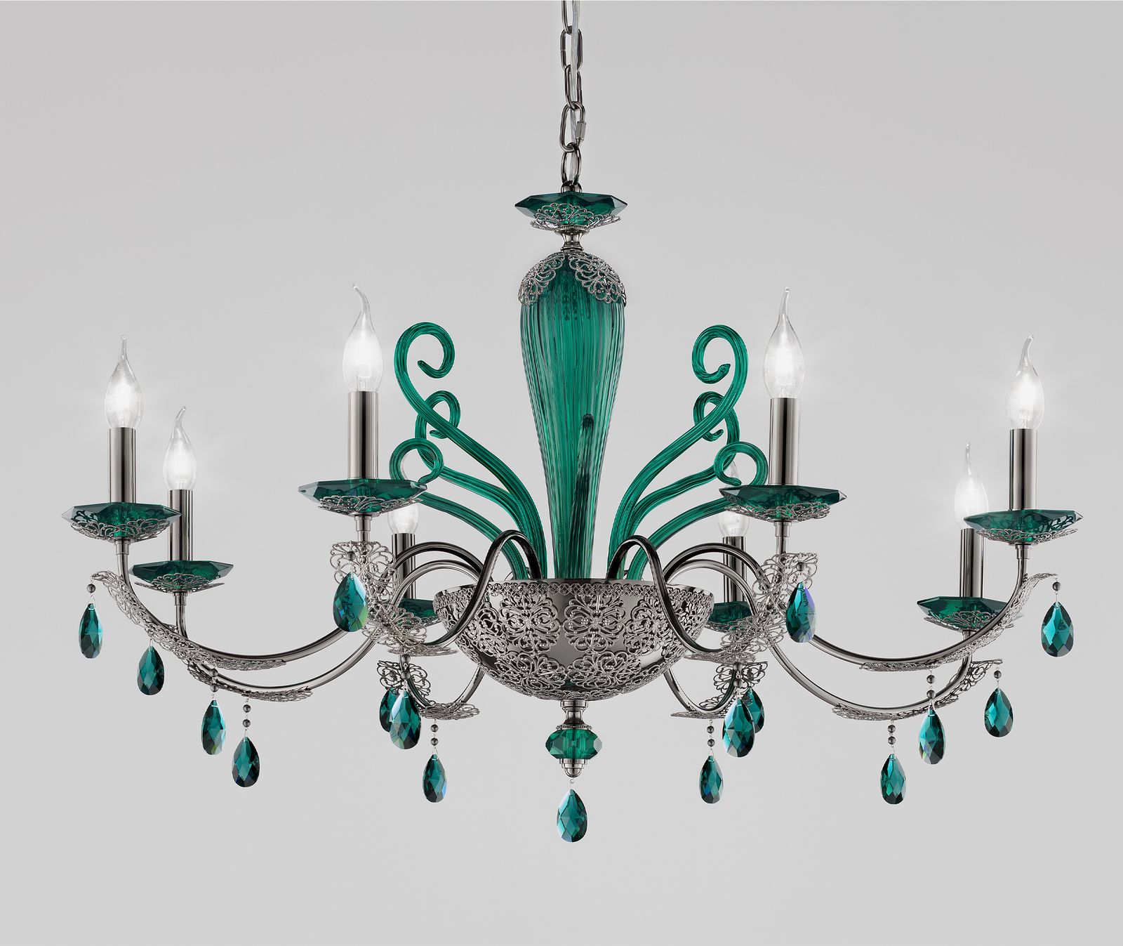 MACRAMÈ L8 - Crystal chandelier with Swarovski® Crystals by Euroluce Lampadari