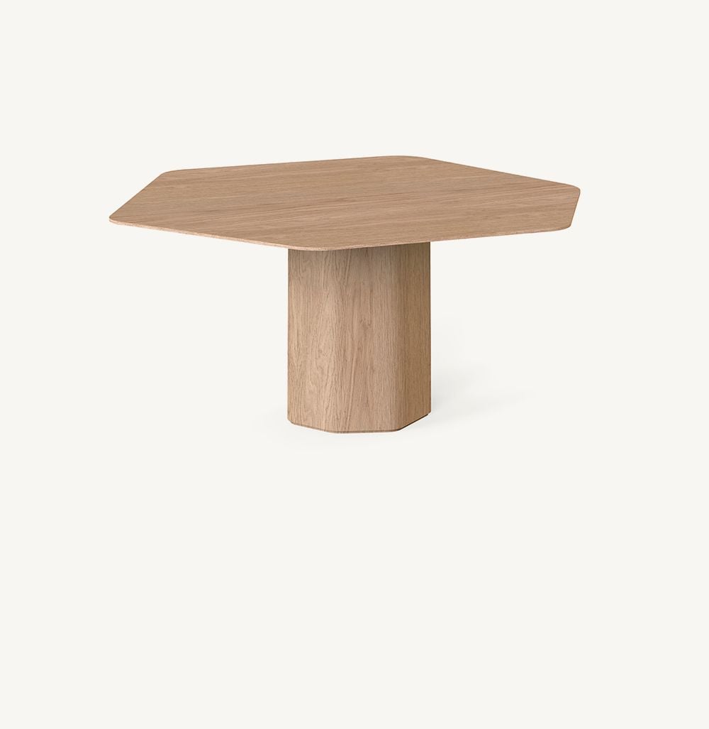 Talo indoor hexagonal dining table by EXPORMIM