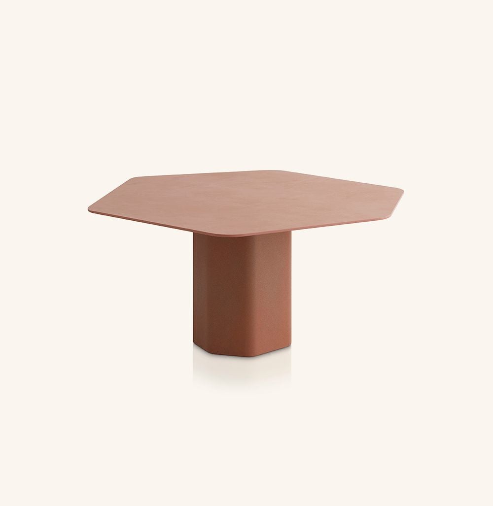 Talo outdoor hexagonal dining table by EXPORMIM