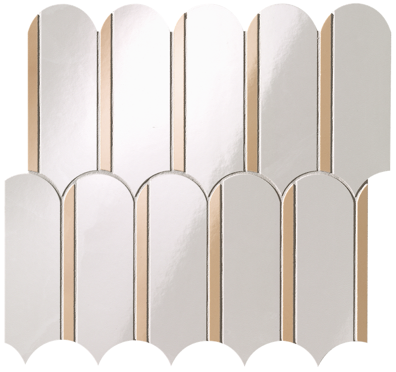 ONICE NEVE / ONICE MIELE ARCHS MOSAICO Roma gold by FAP ceramiche