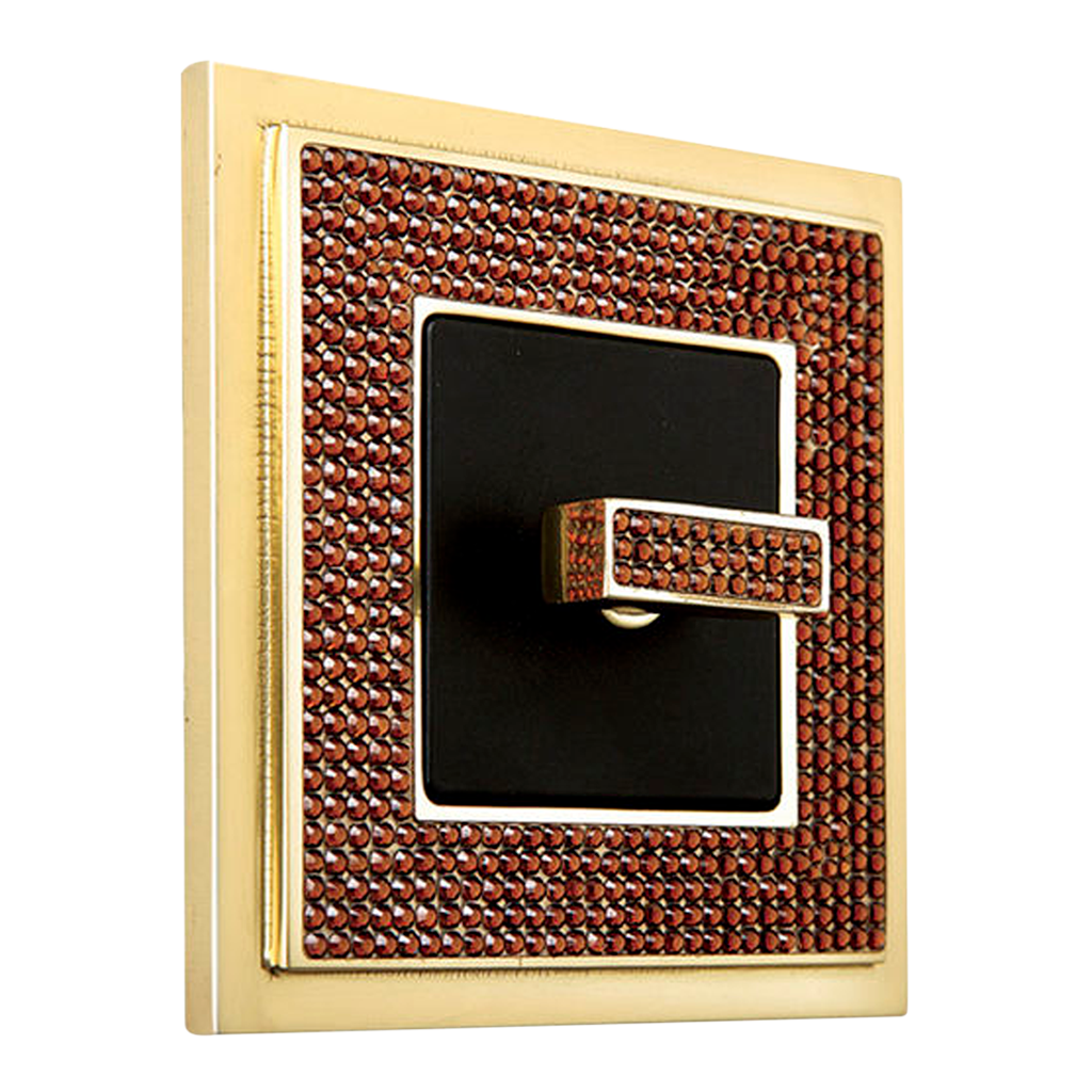 ROTARY SWITCH CRYSTAL DELUXE ART REAL GOLD COLLECTION by FEDE