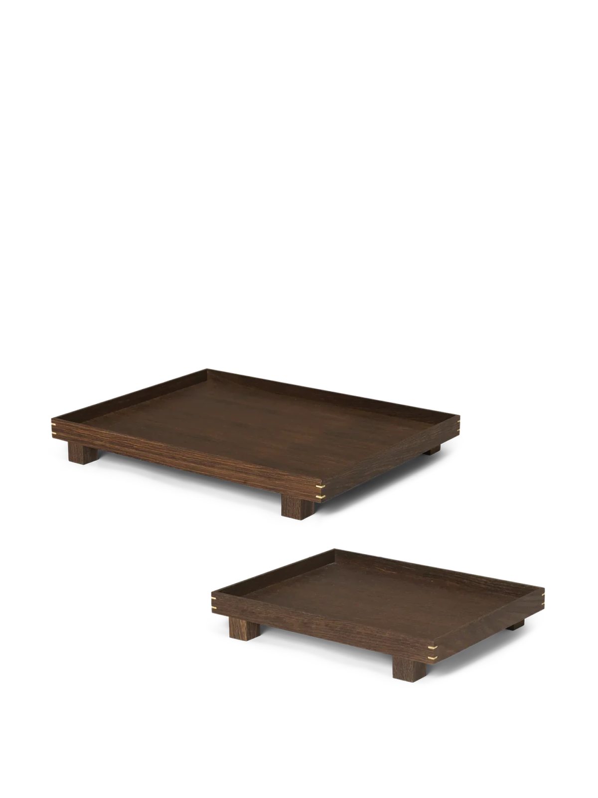 Bon Wooden Tray - Large & Small Gift Set - Smoked Oak by Ferm Living