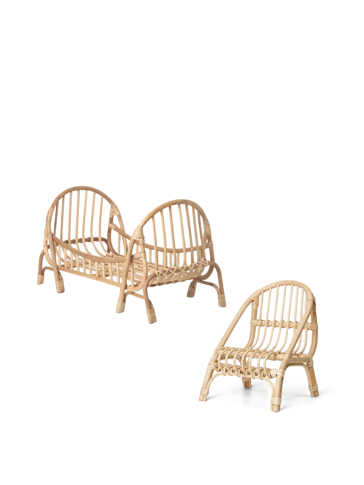 Kuku Doll Bed & Doll Chair - Natural - Gift Set by Ferm Living