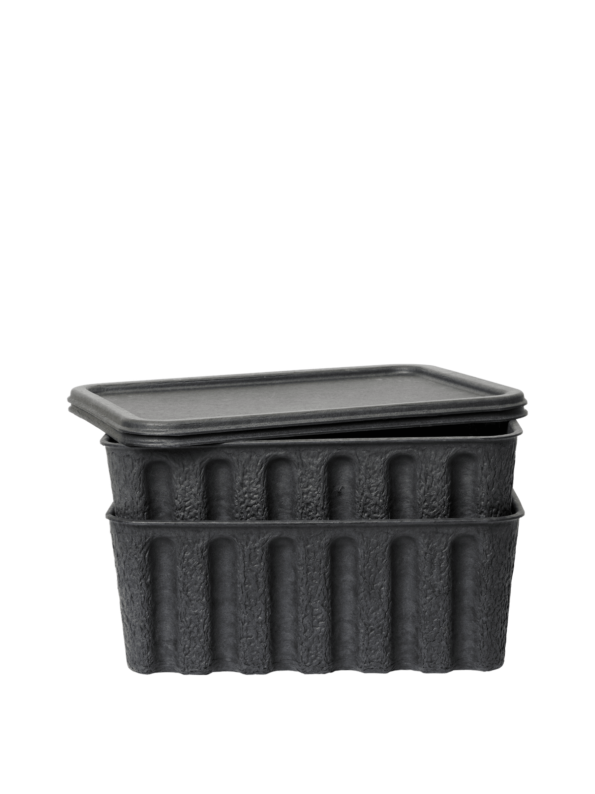 Paper Pulp Box - Set of 2 - Charcoal by Ferm Living