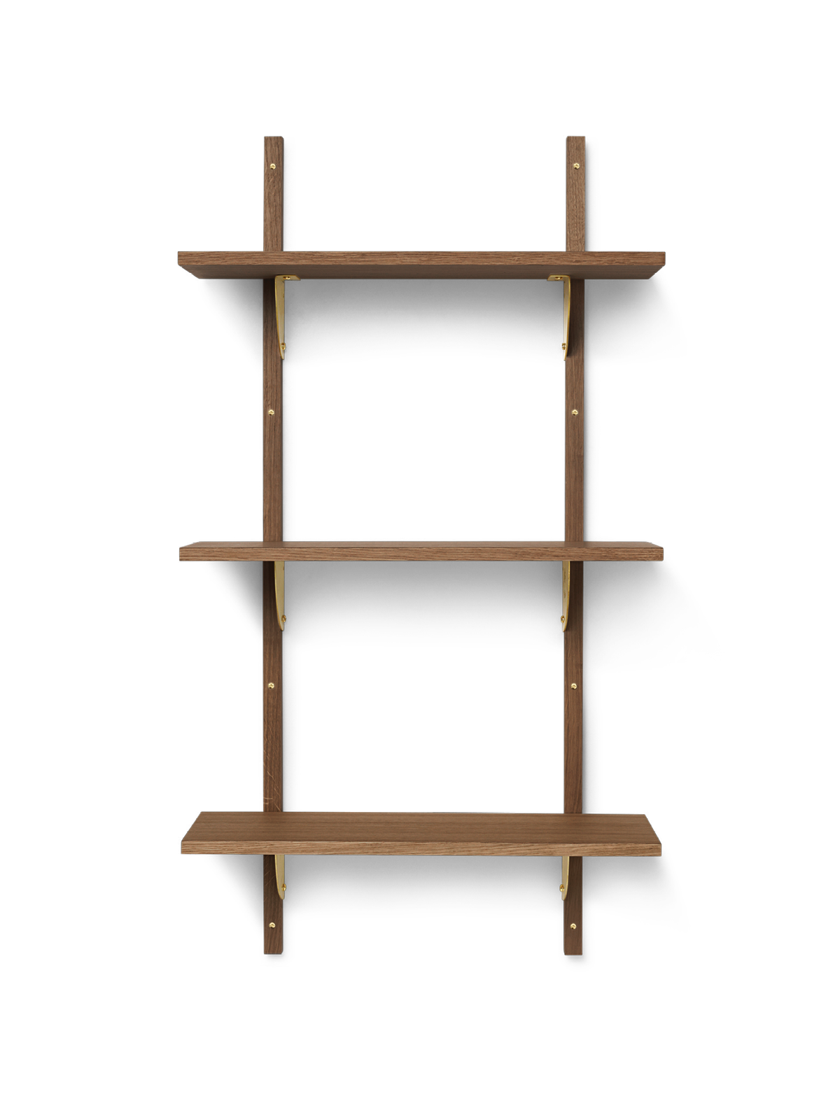 Sector Shelf - Triple - Narrow - Smoked Oak/Brass by Ferm Living