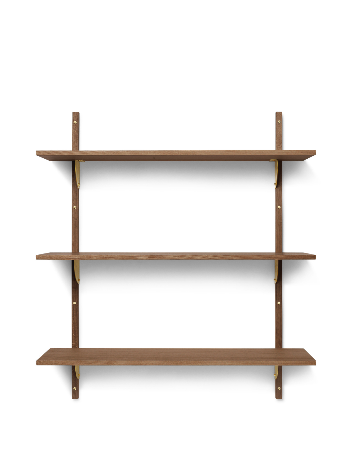 Sector Shelf - Triple - Wide - Smoked Oak/Brass by Ferm Living