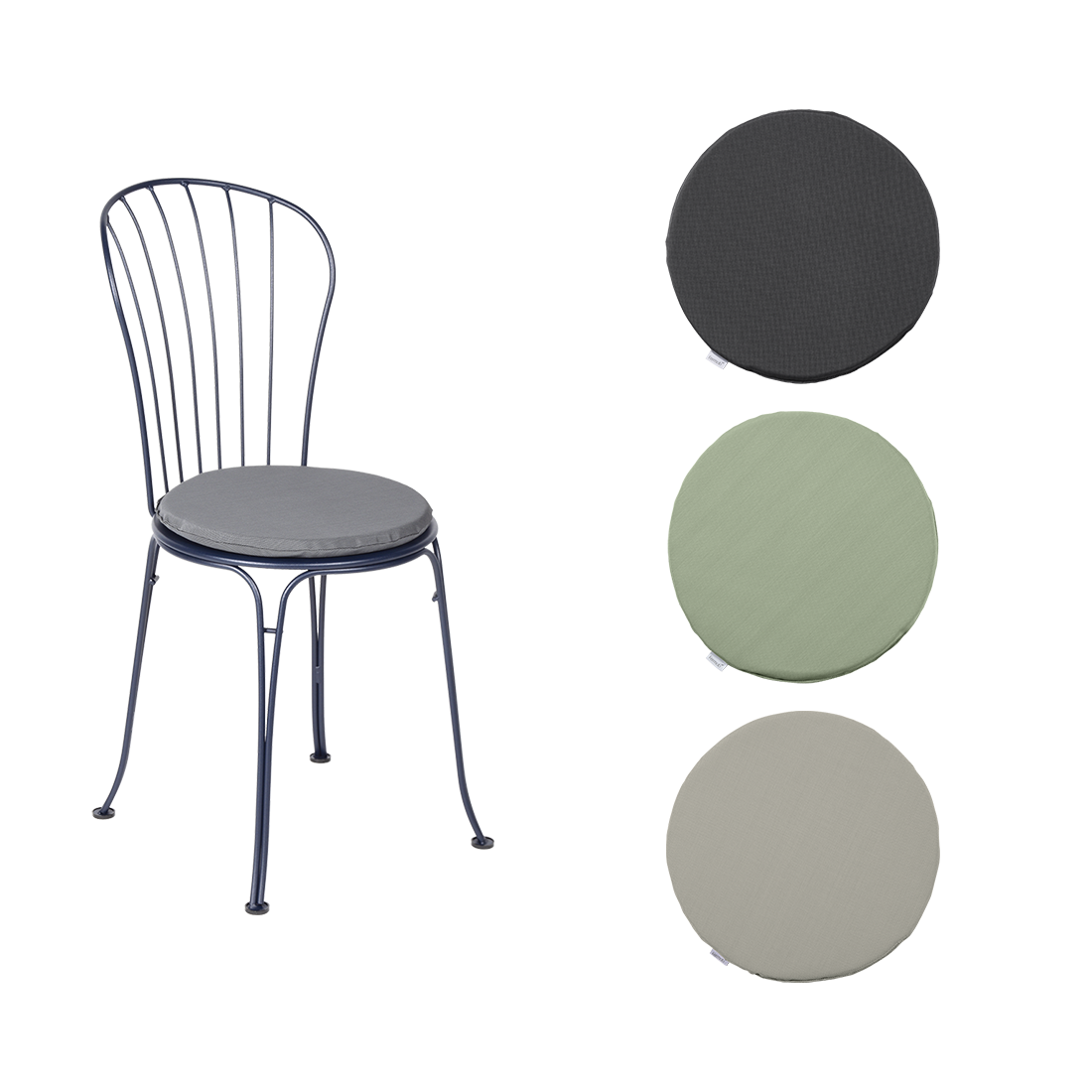 Galette Basics cushion for seats Ø 39 cm, outdoor cushion by Fermob