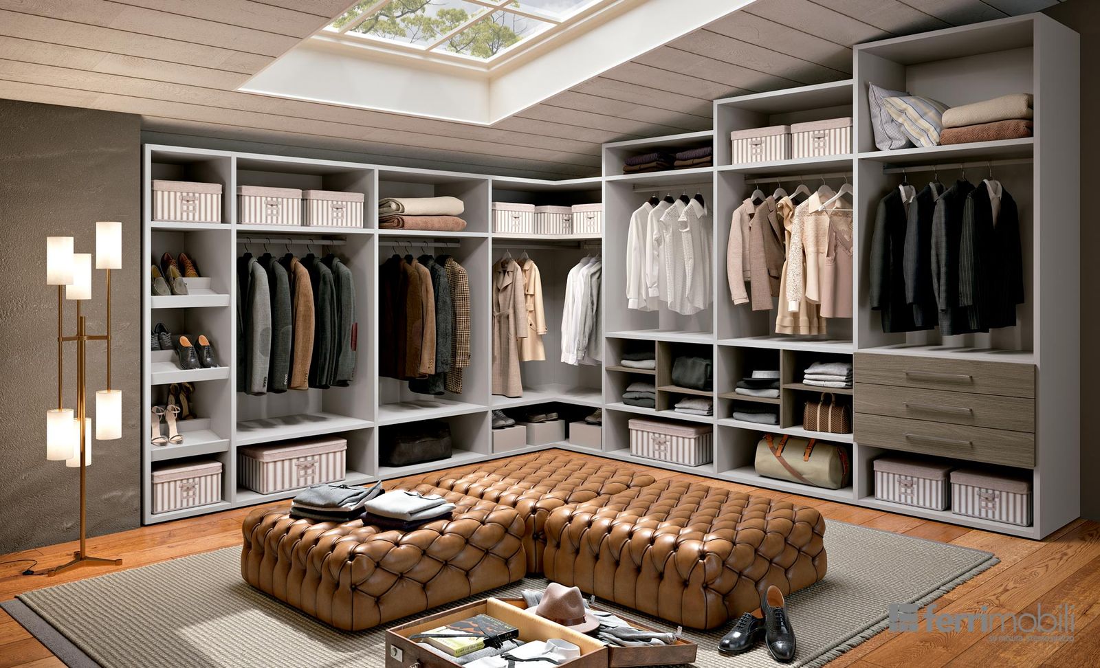 Cabina Look ad Angolo - Composizione 14 by Ferrimobili