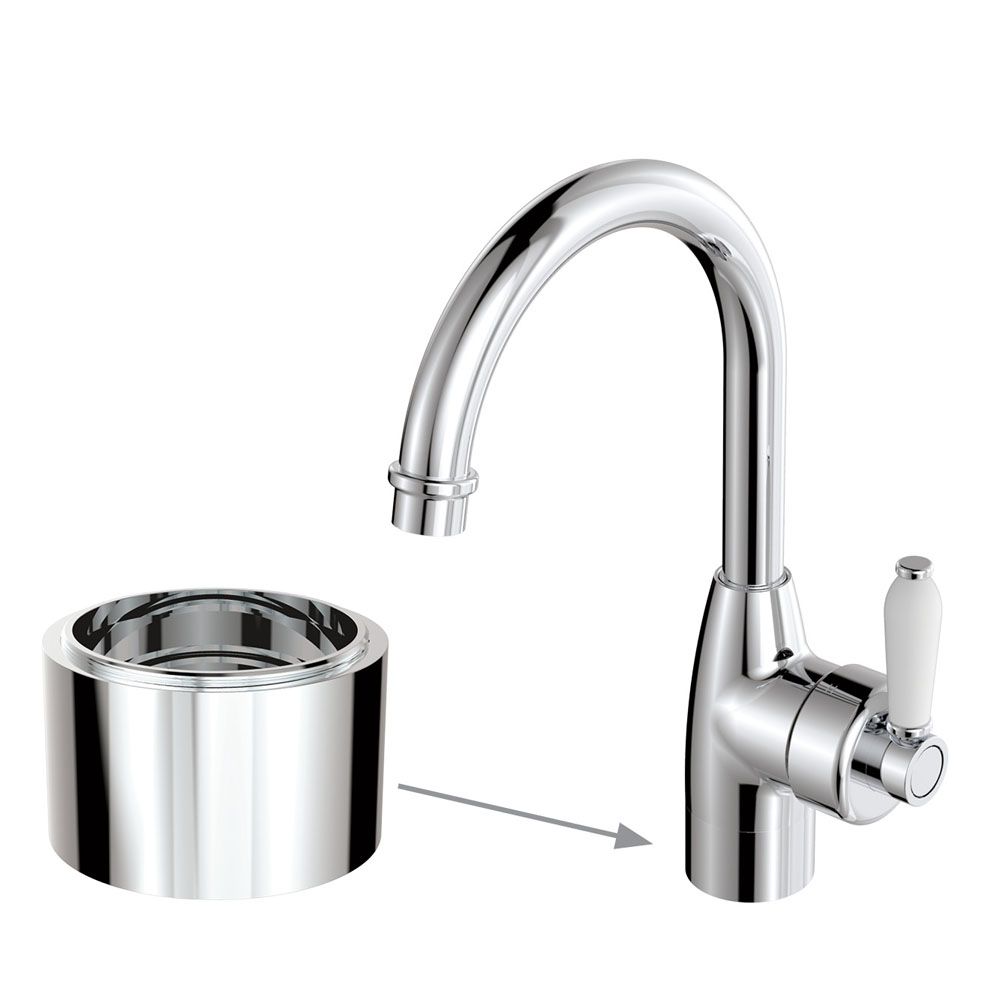 Eleanor 30mm Base Riser for Basin Mixers, Chrome by Fienza