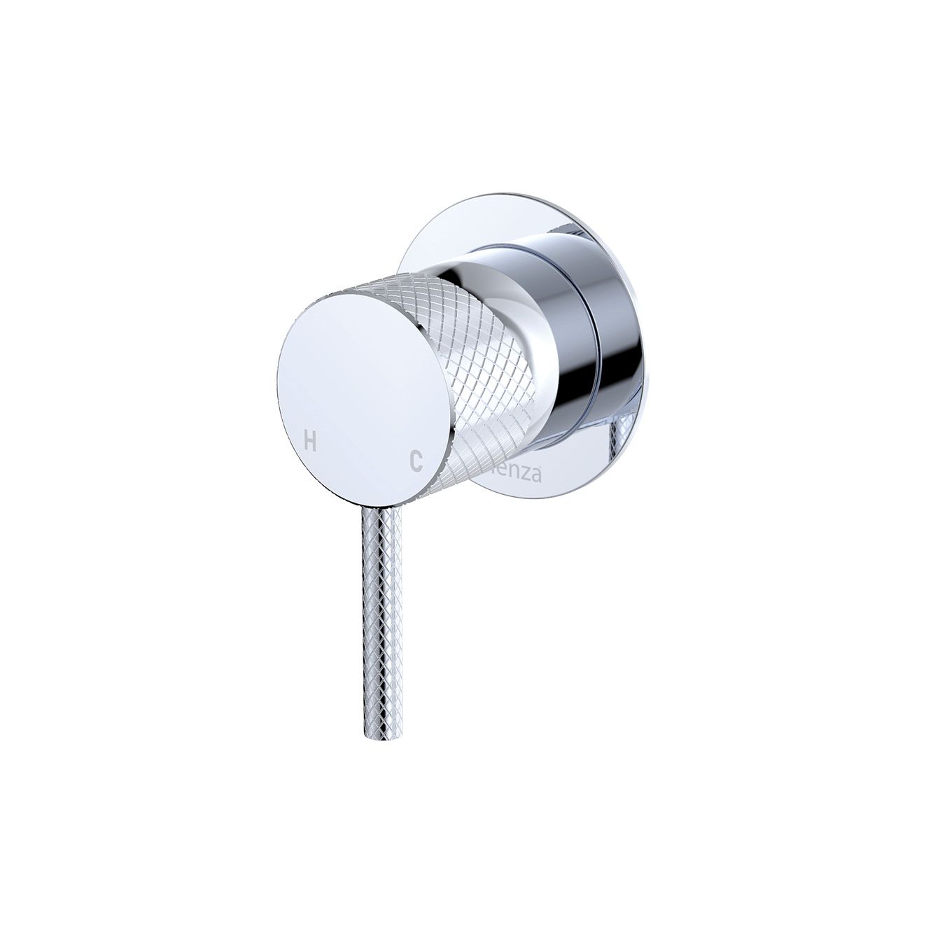 Axle Wall Mixer, Small Round Plate, Chrome by Fienza