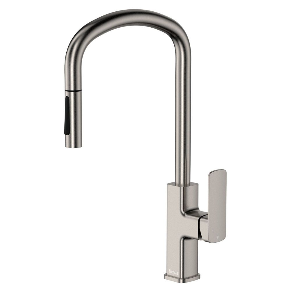 Tono Pull Out Sink Mixer, Brushed Nickel by Fienza