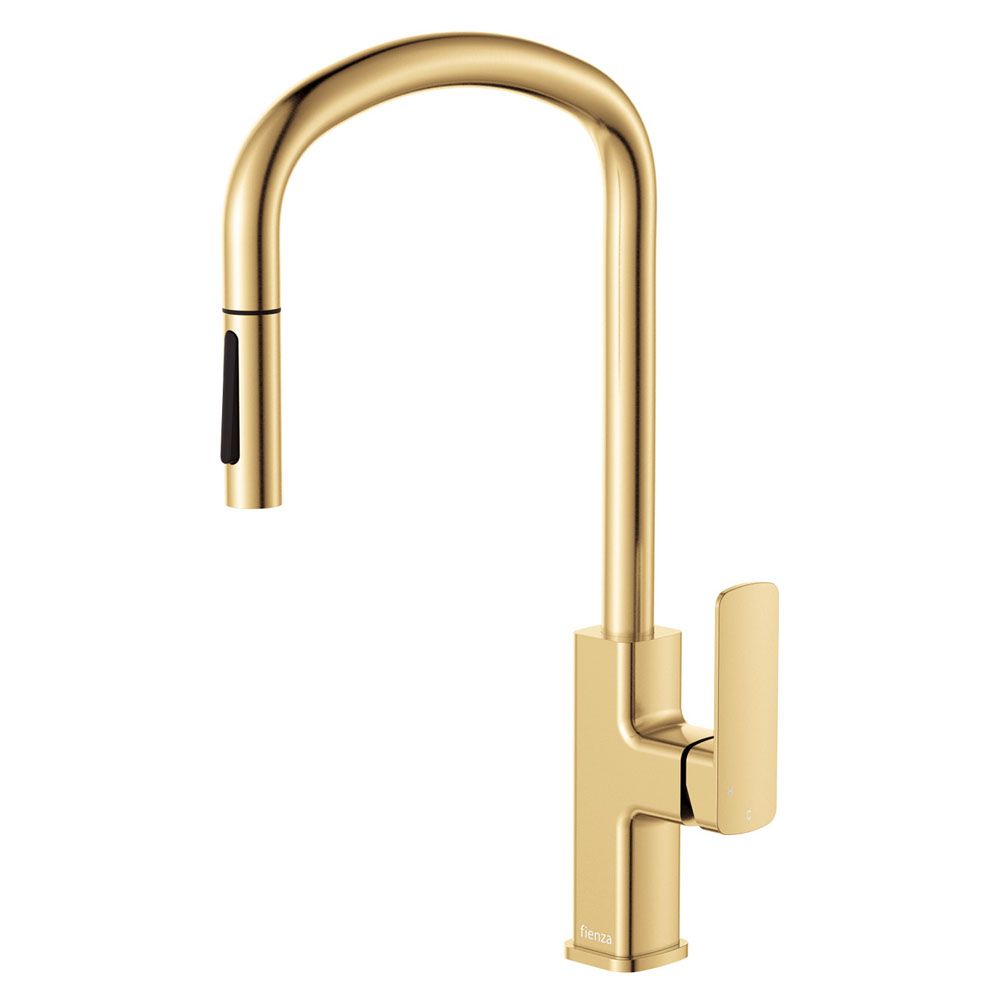 Tono Pull Out Sink Mixer, Urban Brass by Fienza