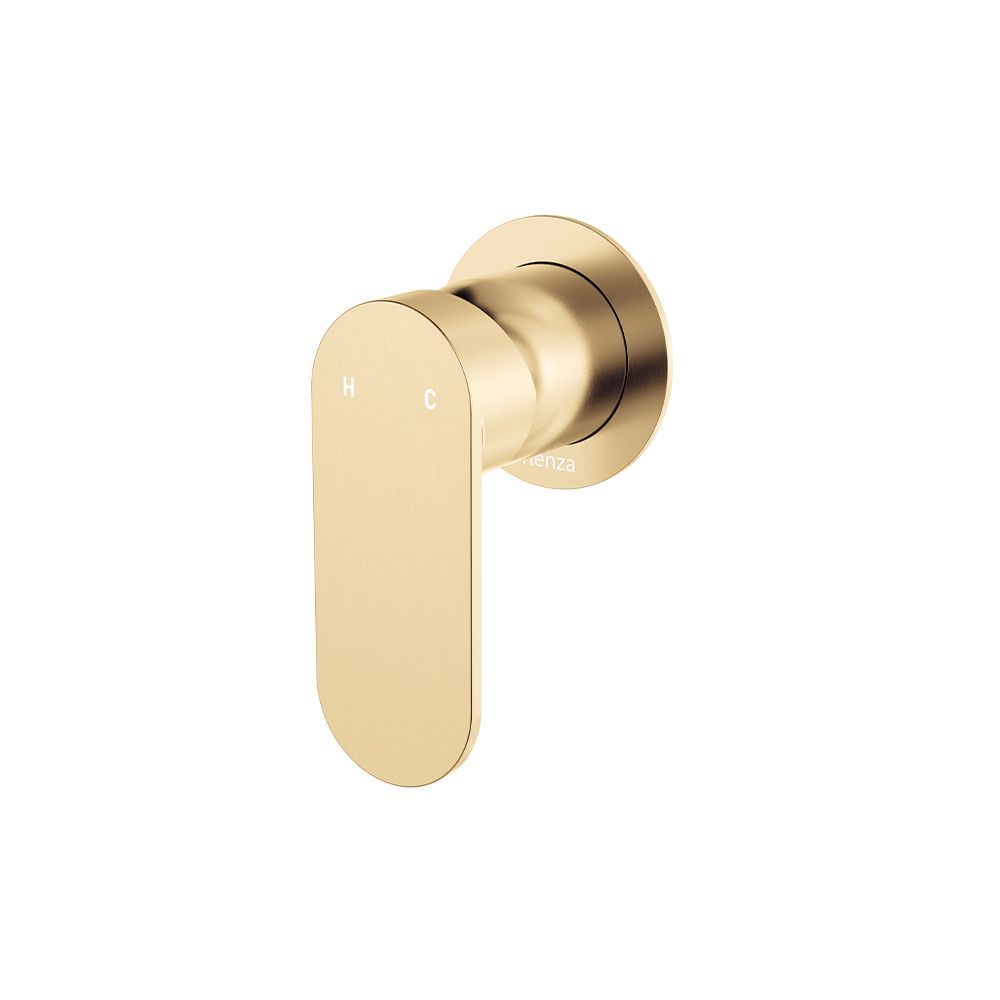 Empire Slim Wall Mixer, Round Plate, Urban Brass by Fienza