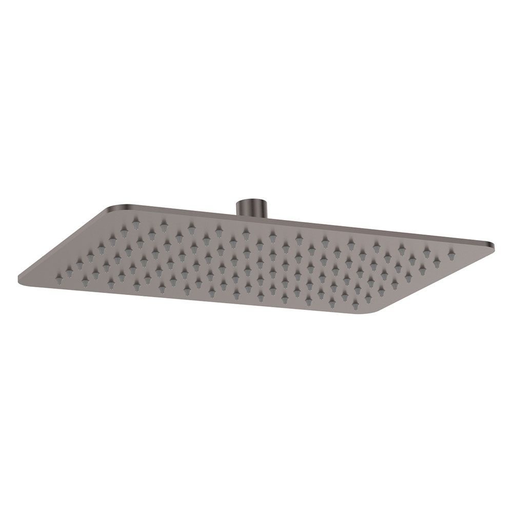 Koko Rectangular Shower Head, Gun Metal by Fienza